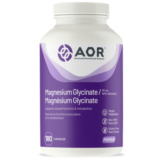 Picture of AOR MAGNESIUM GLYCINATE - VEGETABLE CAPSULES 90MG 180S